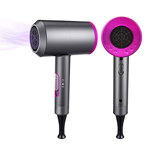 Product Cover Ionic Hair Dryer, 1800W Professional Hair Dryer for Fast Drying, Hair Blow Dryer with 2 Concentrator, Travel Hair Dryer with 3 Temperature & 2 Speed, Low Radiation, for Home, Salon, Pregnant, Children