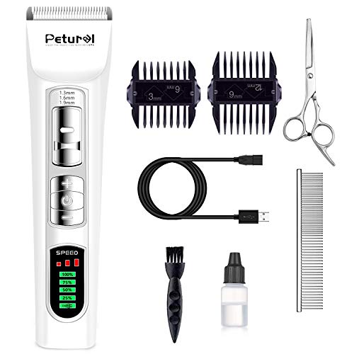 Product Cover Dog Clippers Professional Dog Grooming Clippers Pet Trimmers Clippers Quiet Pet Clippers Grooming Kit for Thick Coats Cat Clippers Groomer Clipper Pet Grooming Clippers for Large Dogs Cats