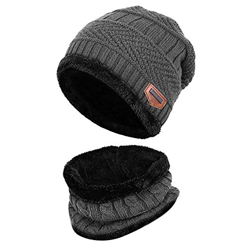 Product Cover Winter Hat Hat and Scarf Sets for Men & Women Outdoor Sports Knit Skull Cap Hat Beanie