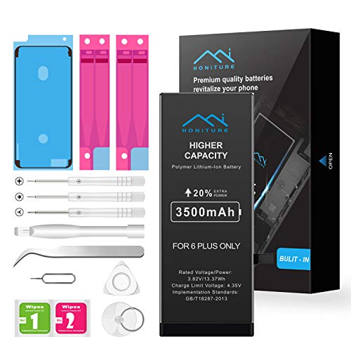 Product Cover Battery for iPhone 6 Plus 3500mah High Capacity Battery Replacement for iPhone 6 Plus - User Manual & Two Adhesive Strips - 0 Cycle Upgraded(Only for 6 Plus)