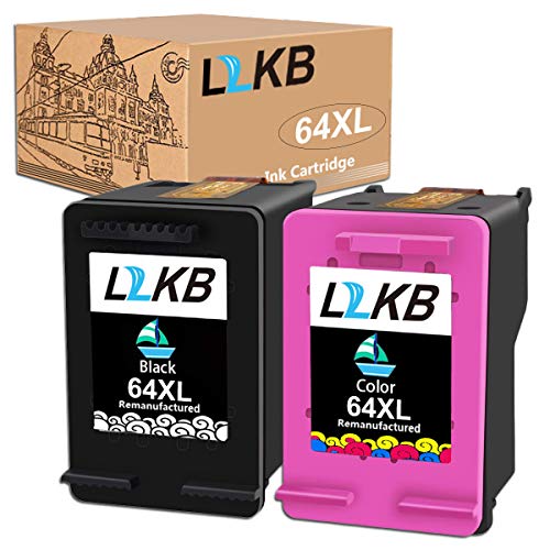 Product Cover L2KB Remanufactured Ink Cartridge Replacement for HP 64XL 64 XL for Envy Photo 7155 7855 6220 6255 7120 7158 7130 7132 7164 7820 7830 7858 7864 Printer,1 Black+1 Tri-Color Combo Pack