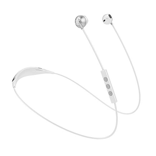 Product Cover Sport Bluetooth Headphones Waterproof Wireless Sport Earbuds, Richer Bass HiFi Stereo in-Ear Earphones, 7-10 Hrs Playback Running Headphones W/CVC6.0 Noise Cancelling Mic (Silver)