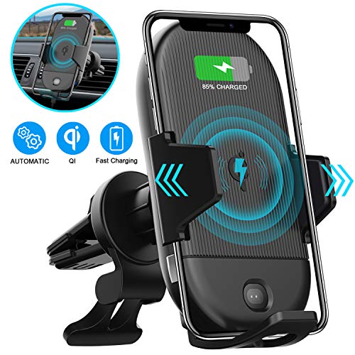 Product Cover LETSCOM Wireless Car Charger,15W Qi Fast Charging Car Mount Charger Auto-Clamping Air Vent Phone Holder Compatible with iPhone 11/11Pro/11Pro Max/Xs Max/XS/XR/X/8/8+, Samsung S10/S10+/S9/S9+/S8/S8+