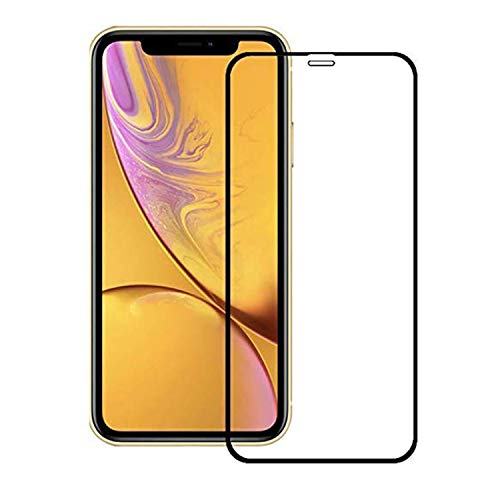 Product Cover CEDO Tempered Glass Screen Protector Full HD Quality Edge to Edge Coverage for iPhone XR (Black)
