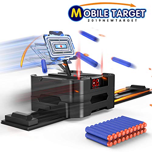 Product Cover MASCARRY Electric Scoring Target Running Auto Reset Shooting Digital Target for Nerf Guns Blaster Elite/Mega/Rival Series with 20 Pcs Refill Darts, Ideal Gift Toys for Kids, Teens, 2019 New Version