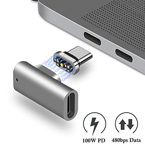Product Cover Knaive 9 Pins Magnetic USB Type C Charging Converter Adapter Fast 100W and 20V/5A Compatible for MacBook Pro/Air & USB-C Device