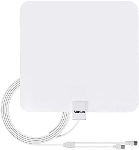 Product Cover TV Antenna, Indoor Digital TV Antenna 50 Miles Range with Newset Amplifier Signal Booster - 4K Local Channels Broadcast for All Types of Smart Television
