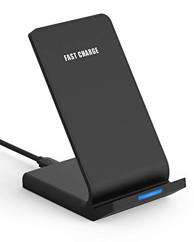 Product Cover Wireless Charger - 10W Qi-Certified Fast Wireless Charging Stand for Google Pixel 4/3 XL, iPhone 11/11 Pro/11 Pro Max/XR/XR Max/X/8, Samsung Galaxy S10 S9 S8, Note 10/9/8, LG G7/G8/V30/V35/V40 ThinQ