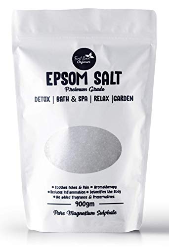 Product Cover First Bud Organics Epsom Salt -900 g | Epsom salt for Bath, Pain Relief |Epsom Salt for Plants