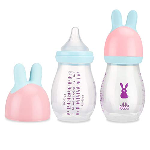 Product Cover 2 Pack Natural Feel Baby Bottles with Breast-Like Nipple, Baby Bottle for Breastfed Baby, Reduces Nipple Confusion, Nursing Essentials (Pink, 5 Ounce)