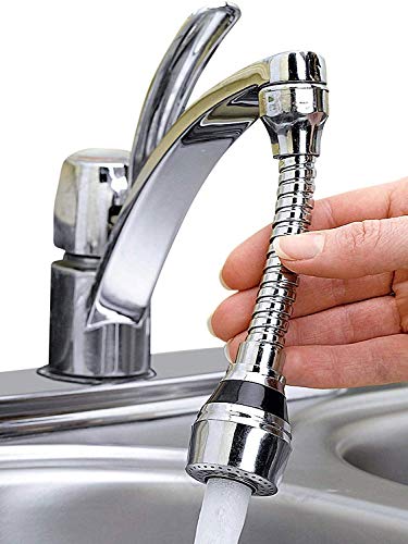 Product Cover Figment Stainless-Steel Turbo Flex 360 Degree Flexible 6 Inch Sprayer Extension Jet Stream/Water Saving Faucet