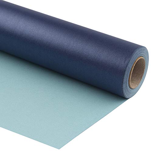 Product Cover RUSPEPA Navy Matte Wrapping Paper-81.5 Sq Ft-Solid Color Pearly-Lustre Paper Perfect for Wedding,Birthday,Christmas,Baby Shower Gifts-30Inch X 32.8Feet