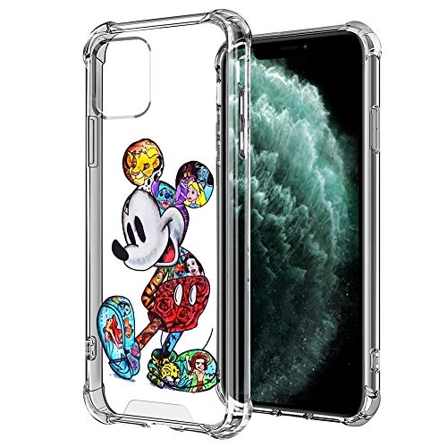 Product Cover DISNEY COLLECTION Mickey Crystal Clear Case for iPhone 11 Pro Max [6.5 Inch] 2019, with 4 Corners Shock Skid Proof Scratch-Resistant Protection PC+TPU Cover Materials