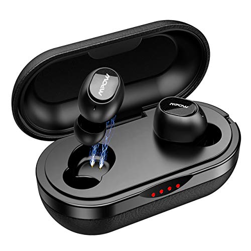 Product Cover Wireless Earbuds, Mpow Bluetooth Sports Earbuds w/Aptx Bass Sound, IPX7 Sweatproof Bluetooth Earbuds Wireless w/CVC 8.0 Noise Cancelling Mics/42 Hrs/Button Control, Mini Earbuds w/Comfort Design,Black