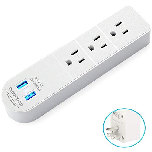 Product Cover Outlet Extender,Surge Protector Power Strip with USB,Fast Charge,2.4A max,3 Outlet Splitter,for Cruise Ship,Bedroom,Student Dormitory,Suitable for iPhone,iPAD,Personal Electronics,and so on [1 Pack]