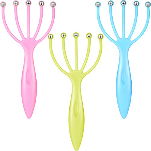Product Cover 3 Pieces Scalp Massager Handheld Claw Head Spa Massager for Deep Relaxation Stress Reduction in The Office Home as Gift for Father and Mother