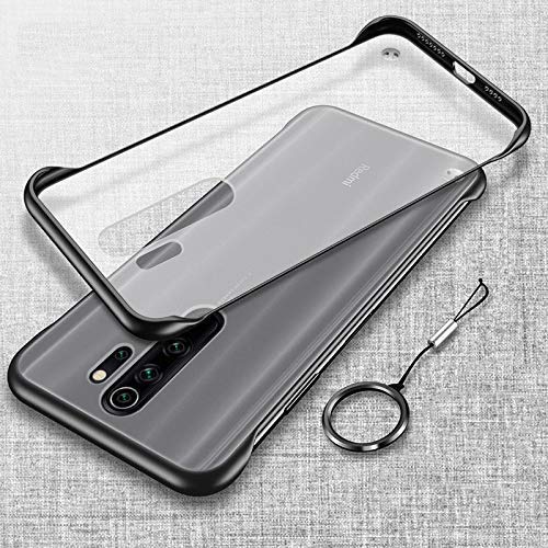 Product Cover CELLUTION Matte Transparent Hybrid Frosted Frameless Design Rugged Armor Ultra Thin Bumper Case Cover with Ring Buckle for Xiaomi Mi Redmi Note 8 Pro - Matte Transparent Black