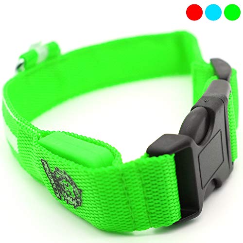 Product Cover Sick Products LED Dog Collar, USB Rechargeable Light Up Pet Collar, Glowing Night Safety Collar Lights Up for Small and Medium Size Dogs
