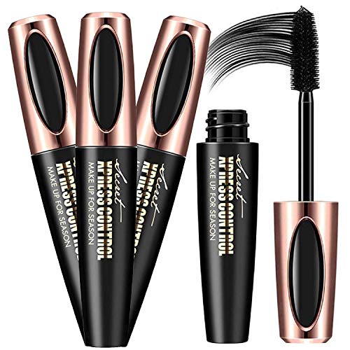 Product Cover 3PACK 4D Silk Fiber Lash Mascara, Extra Long Lash Mascara and Thick, Long Lasting, Waterproof & Smudge-Proof, All Day Exquisitely Lush, Full, Long, Thick, Smudge-Proof Eyelashes