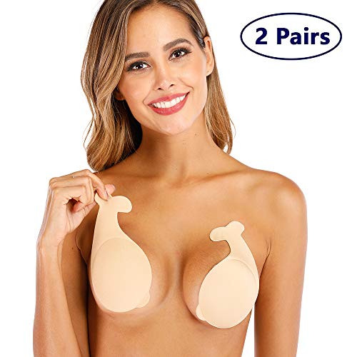 Product Cover Adhesive Bra Breast Lift Tape Backless Push up Bra Breast Pasties Strapless Sticky Nippleless Covers Beige