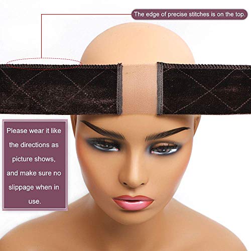 Product Cover Wig Grip Headband for Wigs and Hats Velvet Non-slip Hair Band Comfort Swiss Lace Band for Frontals with Adjustable Closure