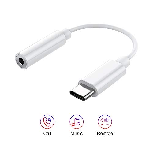 Product Cover USB C to 3.5mm Headphone Jack Adapter, Type C to Aux Audio Converter Cable Connector Dongle Earphone Headset Support for 2018 Ipad Pro, Huawei, Google Pixel, Xiaomi, Samsung, OnePlus and More