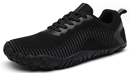 Product Cover XIANV Men Women Minimalist Trail Running Barefoot Shoes Gym Walking Lightweight Hiking Beach Water Shoes Athletic Slip-On Shoes (10, Black)