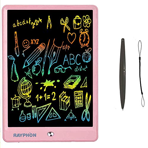 Product Cover Drawing Tablet 10 Inches LCD Writing Tablet Colorful Screen, Doodle Board Electronic Doodle Pads Writing Board for Kids and Adults (Pink)