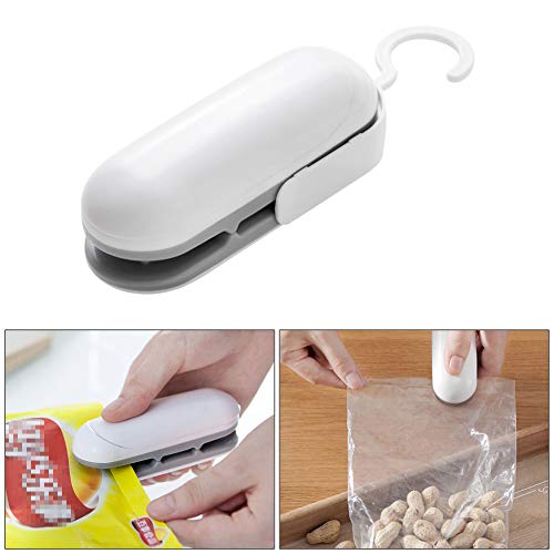 Product Cover Mini Bag Sealer, Handheld Heat Vacuum Sealers, 2 in 1 Heat Sealer and Cutter Handheld Portable Bag Resealer Sealer for Plastic Bags Food Storage Snack Fresh Bag Sealer (Battery Not Included)