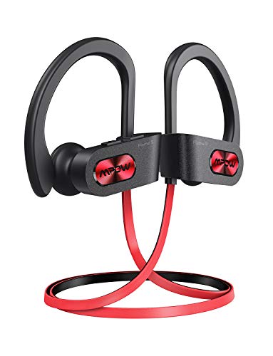 Product Cover Mpow Flame S Wireless Headphones, Pro version aptX-HD Bass+ Sound Bluetooth Headphones, Bluetooth 5.0 IPX7 Waterproof Sports headphone, 12H Playtime, CVC 8.0 Noise Cancelling Mic,W/Carrying Case, Red