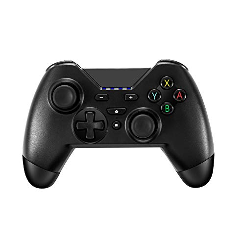 Product Cover UXSIO Wireless Pro Controller for Nintendo Switch, Bluetooth Switch Game Controller with Built-in Gyro and Gravity Sensor, Remote Gamepad Joypad Joysticks Dual Vibration and Screenshot (Black)