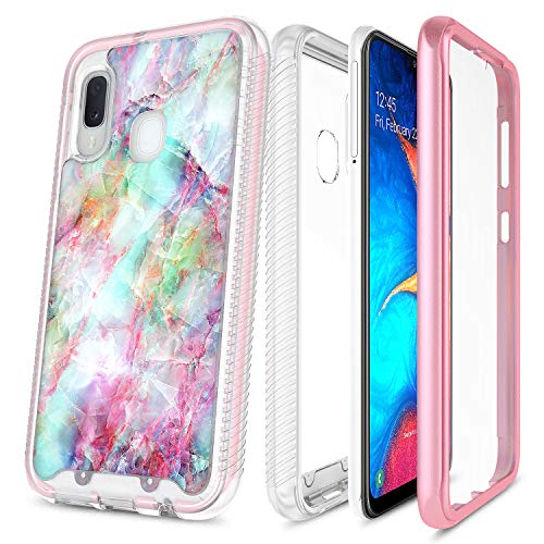 Product Cover Galaxy A10E Case, Full-Body Protective Rugged Bumper with Built-in Screen Protector, NageBee Ultra Thin Clear Shockproof Impact Resist Extreme Durable Cover Case for Samsung Galaxy A10E -Fantasy