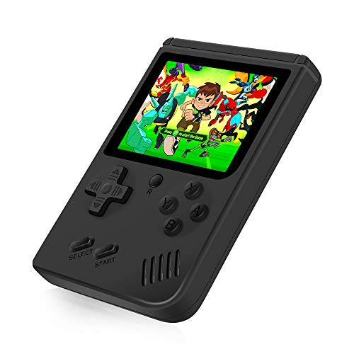 Product Cover Mademax Handheld Game Console, Game Console 3 Inch 168 Games Retro FC Game Player Classic Game Console 1 USB Charge, Birthday Presents for Children - Black