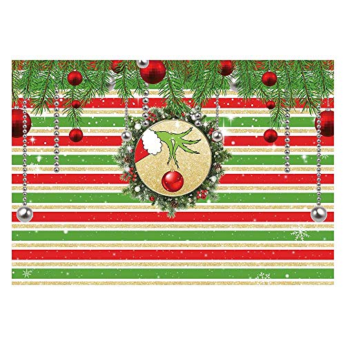 Product Cover Funnytree 7x5ft Merry Christmas Party Backdrop for Photography Xmas Classical Stripe Snowflake Glittering Background Birthday Decors Baby Shower Holiday Festival Photobooth Cake Table Banner