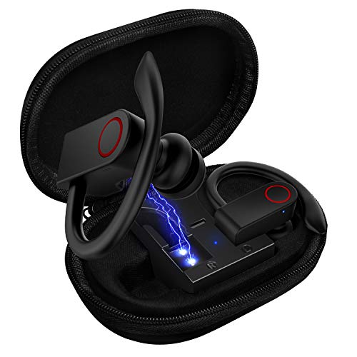 Product Cover Upgrade Bluetooth Earbuds 5.0 Bluetooth Headphones with Charging Case,8-10H Playtime Wireless Earbuds, IPX8 Waterproof, CVC Noise-Canceling Headphones with Built-in Microphon for Sports,Workout,Gym