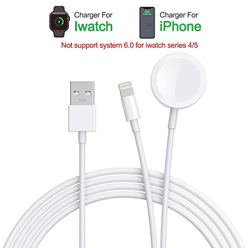 Product Cover Magnetic Wireless Watch Phone Charger Cable 2 in 1 Compatible with Watch 4 3 2 1 & Phone 11 XR X Max 8 7 6 Plus