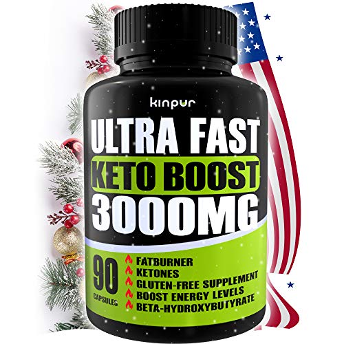 Product Cover Ketoburn 3000mg Ultra Fast Keto Boost, Keto Fat Burner Dietary Supplement - Keto Exogenous Ketones Boost Energy and Support Appetite Control for Weight Loss and Body Sculpting (90 Capsules)