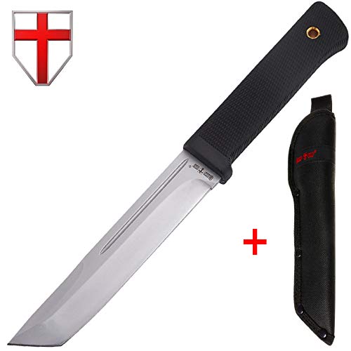 Product Cover Tanto Knife - Tactical Knife Sharp - Japanese Tanto Fixed Blade Survival Knifes with Sheath - Full Tang Combat Belt Boot Knives - Best for Camping Hiking Survival Samurai - Hunting Knife 2787