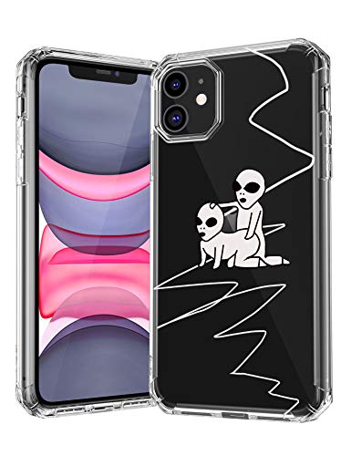 Product Cover iPhone 11 Case,Personality ET Aliens Wild Love Pattern Anti Scratch Shock Absorption Clear Soft Rubber Protection Case Cover for Apple iPhone 11