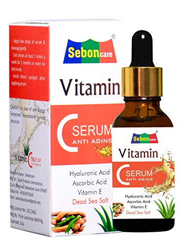 Product Cover SebonCare Vitamin C Serum for Face Enrich with Hyaluronic Acid, Vitamin E, Tamarind Extract, Aloevera Extract, Dead Sea Salt for Brightening, Anti Ageing, Wrinkle Control, Dark Spot removal - 30ml