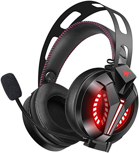 Product Cover Gaming Headset - Combatwing PS4 Headset 7.1 Surround Sound PC Headsets Xbox One Headset with Noise Canceling Mic Best Gaming Headphones for PS4/PS2/PC/Mac/Cellphones/Xbox One