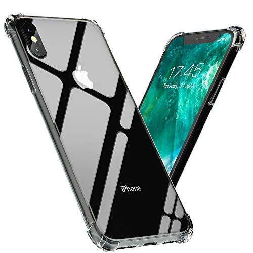 Product Cover Verna iPhone X Case/iPhone Xs Case Transparent Soft TPU Crystal Clear Slim Flexible Drop Protection Cover, Wireless Charging Compatible for Apple iPhone X/iPhone Xs
