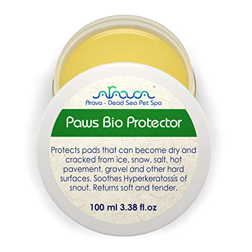 Product Cover Arava Natural Paw & Nose Balm - for Dogs & Cats - Soother - Relief & Protection for Dry Cracked & Irritated Paws - Hot Spots Treatment - Healing Moisturizing Wax Cream for Pads & Snouts - 3.38 fl.oz