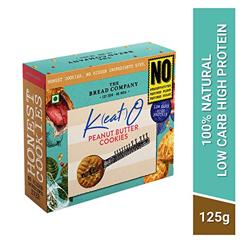 Product Cover The Bread Company Keto Cookies -Low Carb, High Protein | Less Than 8 net Carbs per 30 GMS (Peanut Butter, Pack of 1)