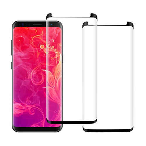 Product Cover [2 Pack] MSLAN Galaxy S8 Plus Screen Protector ， 3D Curved Dot Matrix Full Screen Coverage [Buble Free] [9H Hardness] [Anti-Fingerprint] Compatible Samsung Galaxy S8 Plus