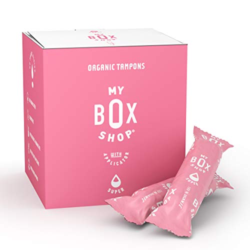 Product Cover Organic Tampons with Applicator - Super Absorbency Organic Cotton Tampons, 32 Count, Natural Tampons Super, Super Tampons Organic, Non-Toxic Feminine Hygiene Products for Vaginal Health