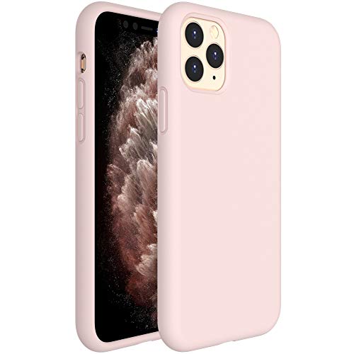 Product Cover Miracase Liquid Silicone Case Compatible with iPhone 11 Pro Max 6.5 inch(2019), Gel Rubber Full Body Protection Shockproof Cover Case Drop Protection Case (Sand Pink)