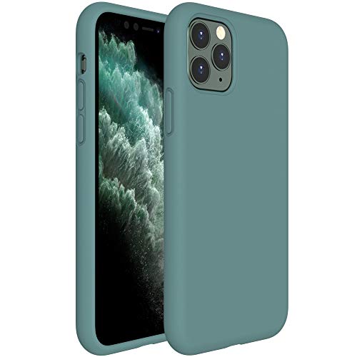 Product Cover Miracase Liquid Silicone Case Compatible with iPhone 11 Pro Max 6.5 inch(2019), Gel Rubber Full Body Protection Shockproof Cover Case Drop Protection Case (Midnight Green)