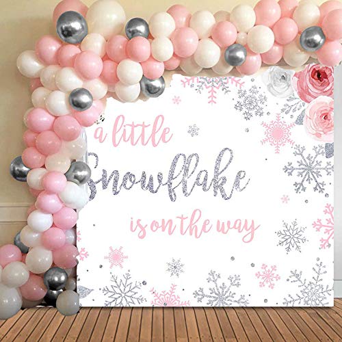 Product Cover LYFUN Balloon Garland Arch Kit - DIY 16Ft Long 119pcs White and Pink Silver Latex Balloons - for Baby Shower Wedding Birthday Graduation Anniversary Bachelorette Party Backdrop Background Decorations