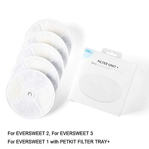 Product Cover PETKIT Filter Units for EVERSWEET 2 and EVERSWEET 3 Water Fountain, Replacement Filters (5 Pcs)